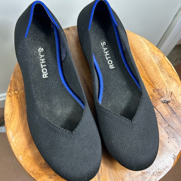Rothy's Black and Blue Women's Shoes - Picture 2 of 11
